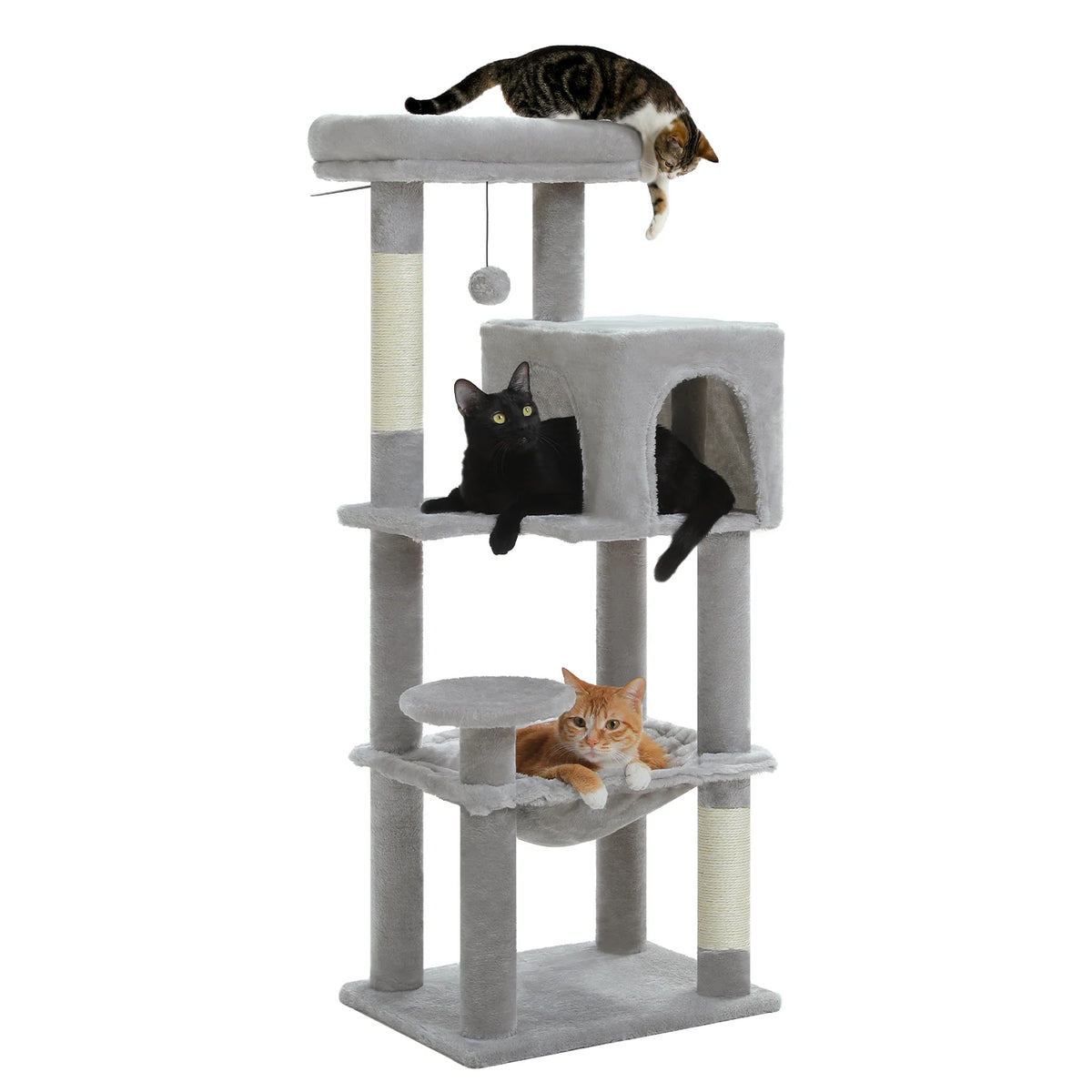 Pequlti Five Level Cat Tower With Sisal Scratching Post