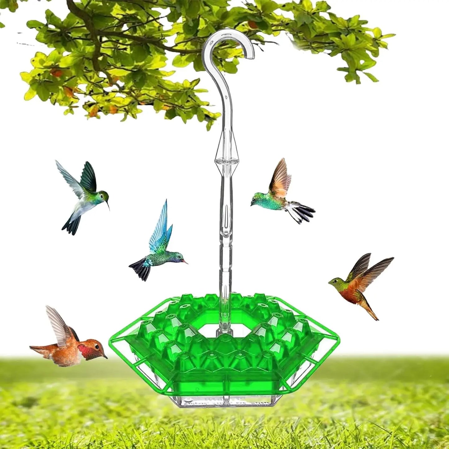 Hummingbird Feeder With Leak Proof Design Outdoor Hanging 30 Ports Ant Moat