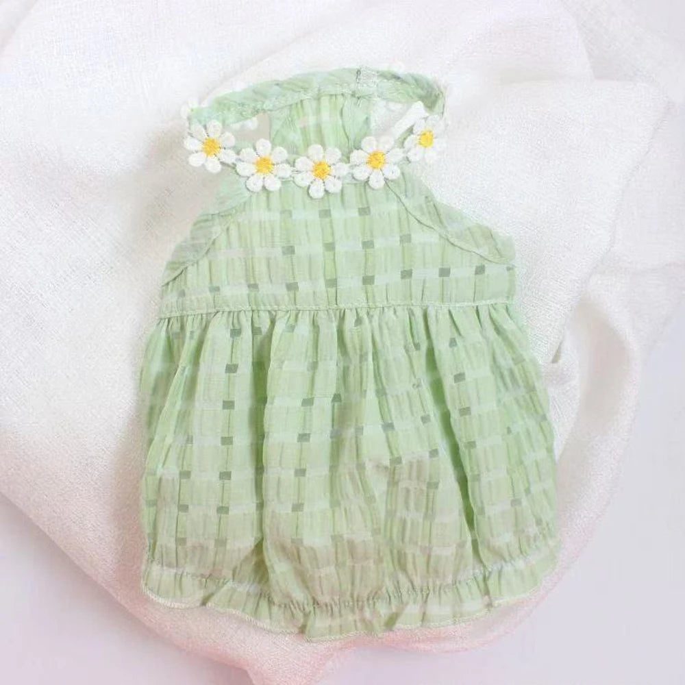 Breathable Floral Pet Skirt For Small Dogs And Cats