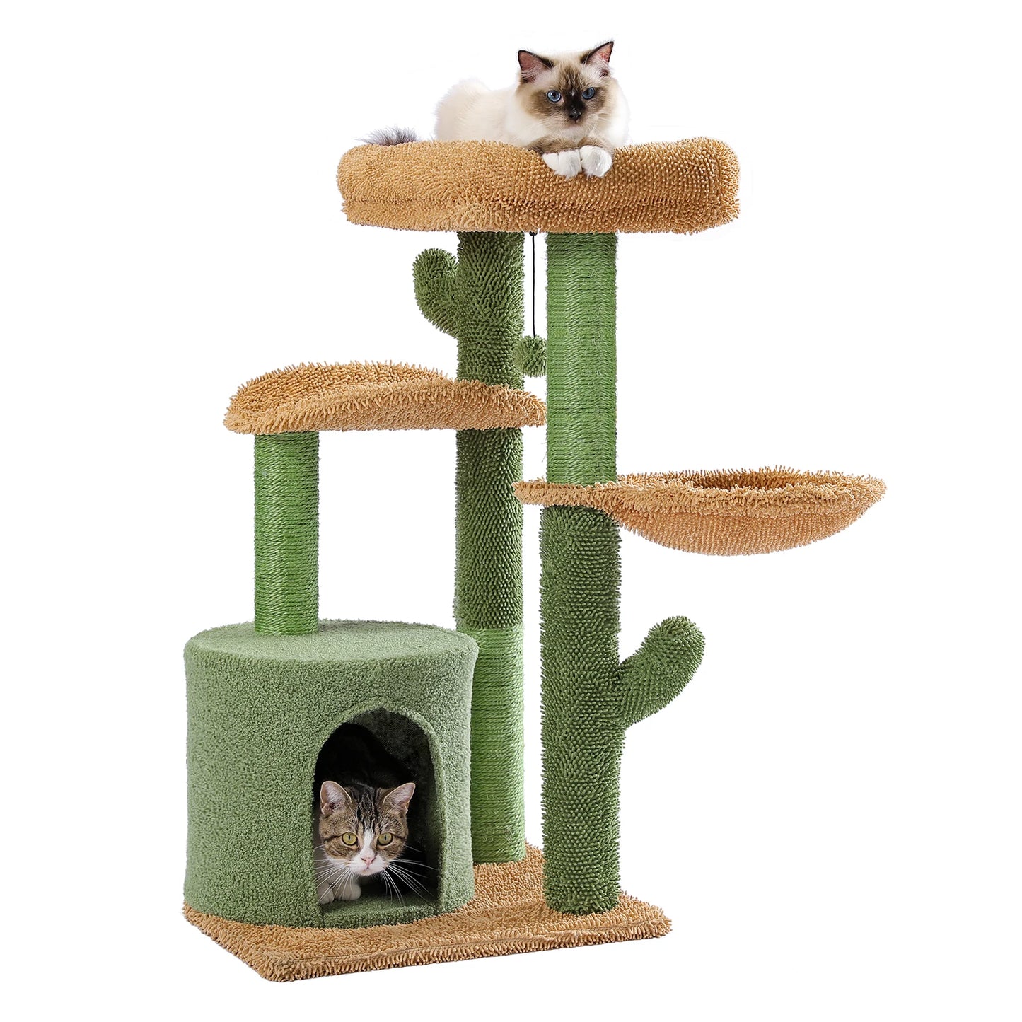 PAWZ Road Cat Tree Cactus Tower With Condo Nest Scratching Post