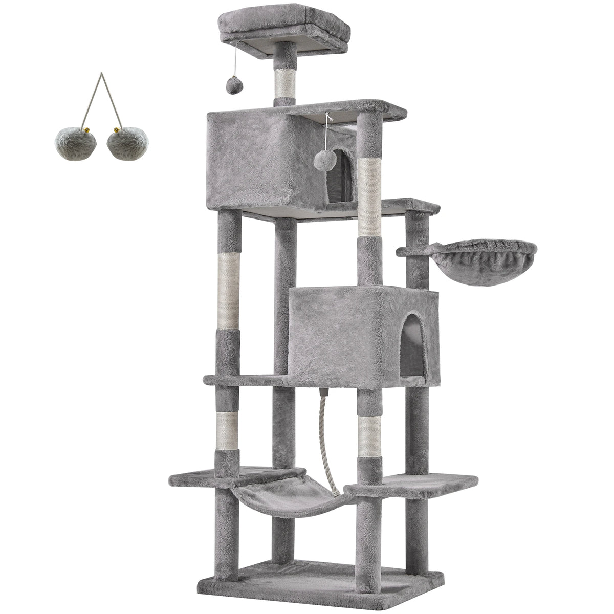 JHK Multi Level Cat Tree With Sisal Scratching Condo