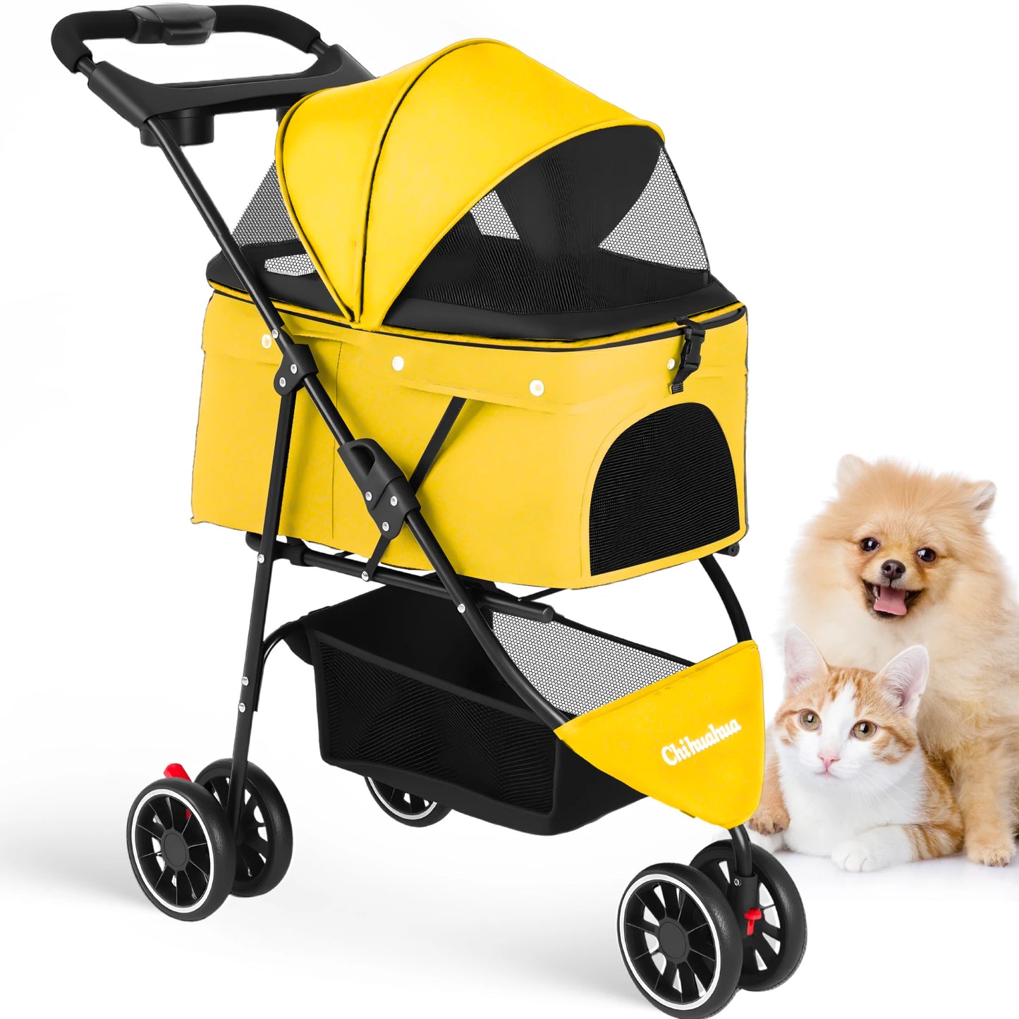 CHIHUAHUA Pet Stroller for Cats and Dogs Portable Foldable Carrier