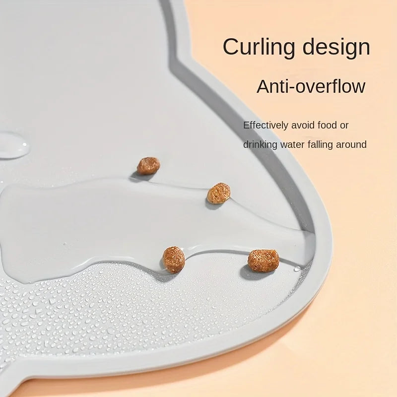Pet Feeding Mat Dogs And Cats Waterproof With Raised Edge