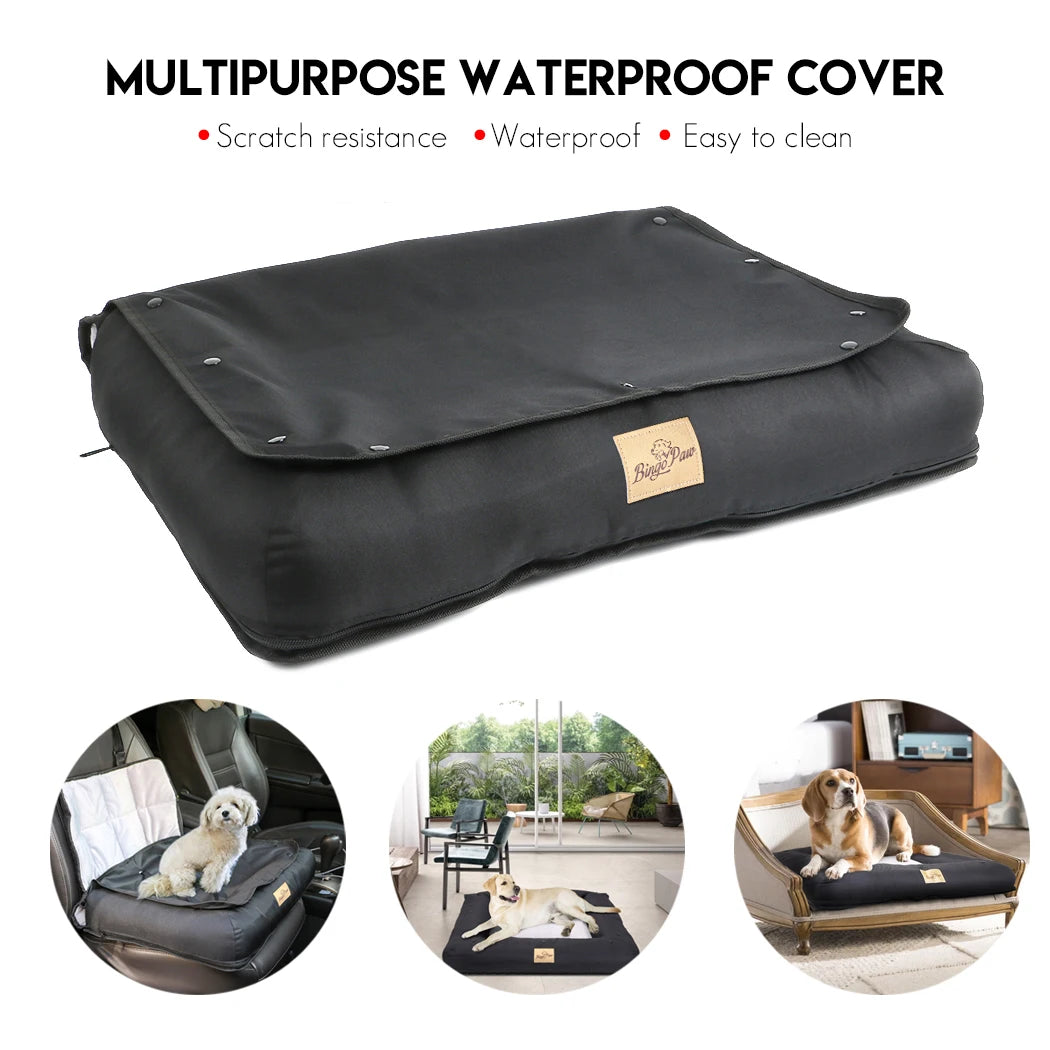 BINGOPAW Waterproof Car Seat Bed For Dogs With Removable Cover