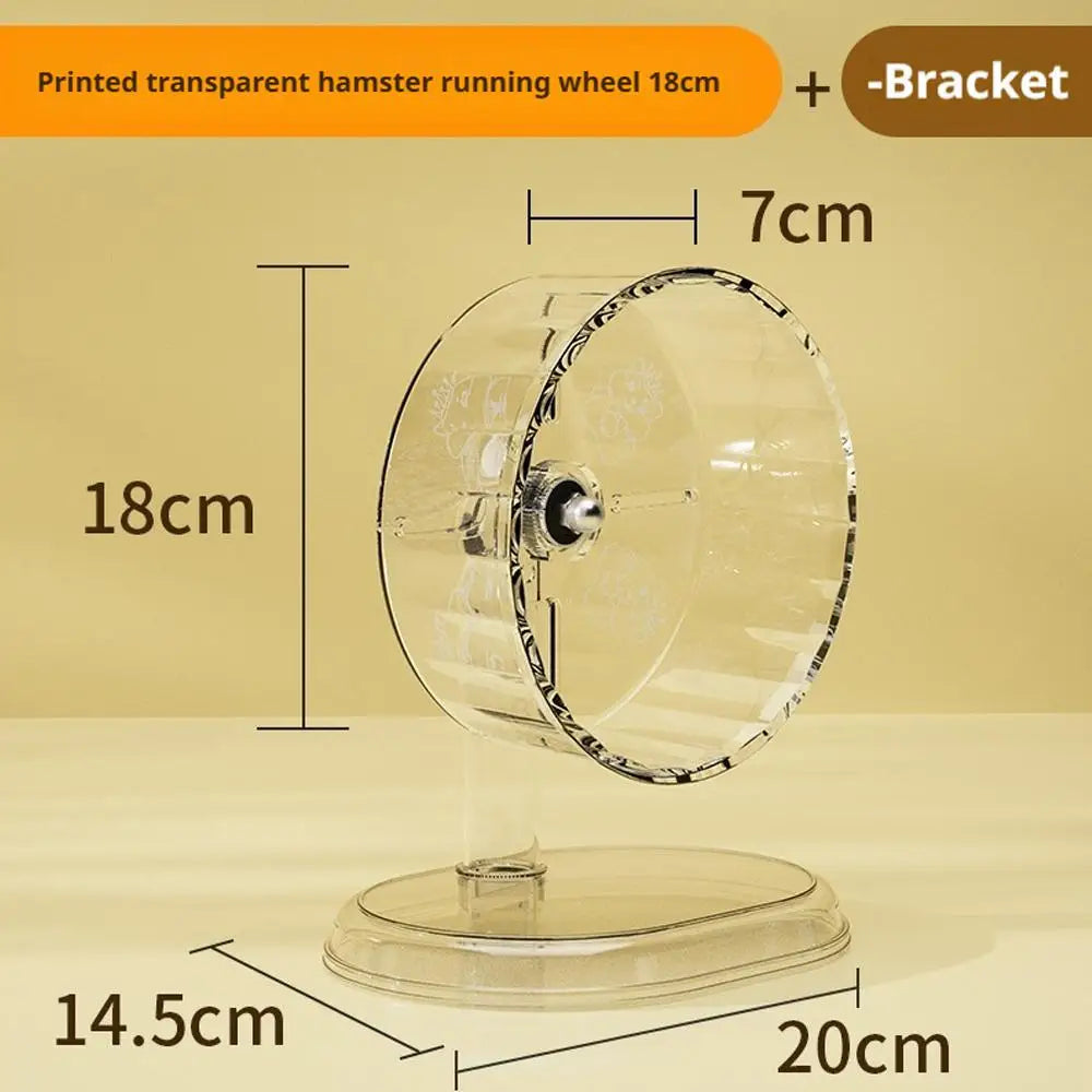 Silent Hamster Running Wheel Transparent Wide Design
