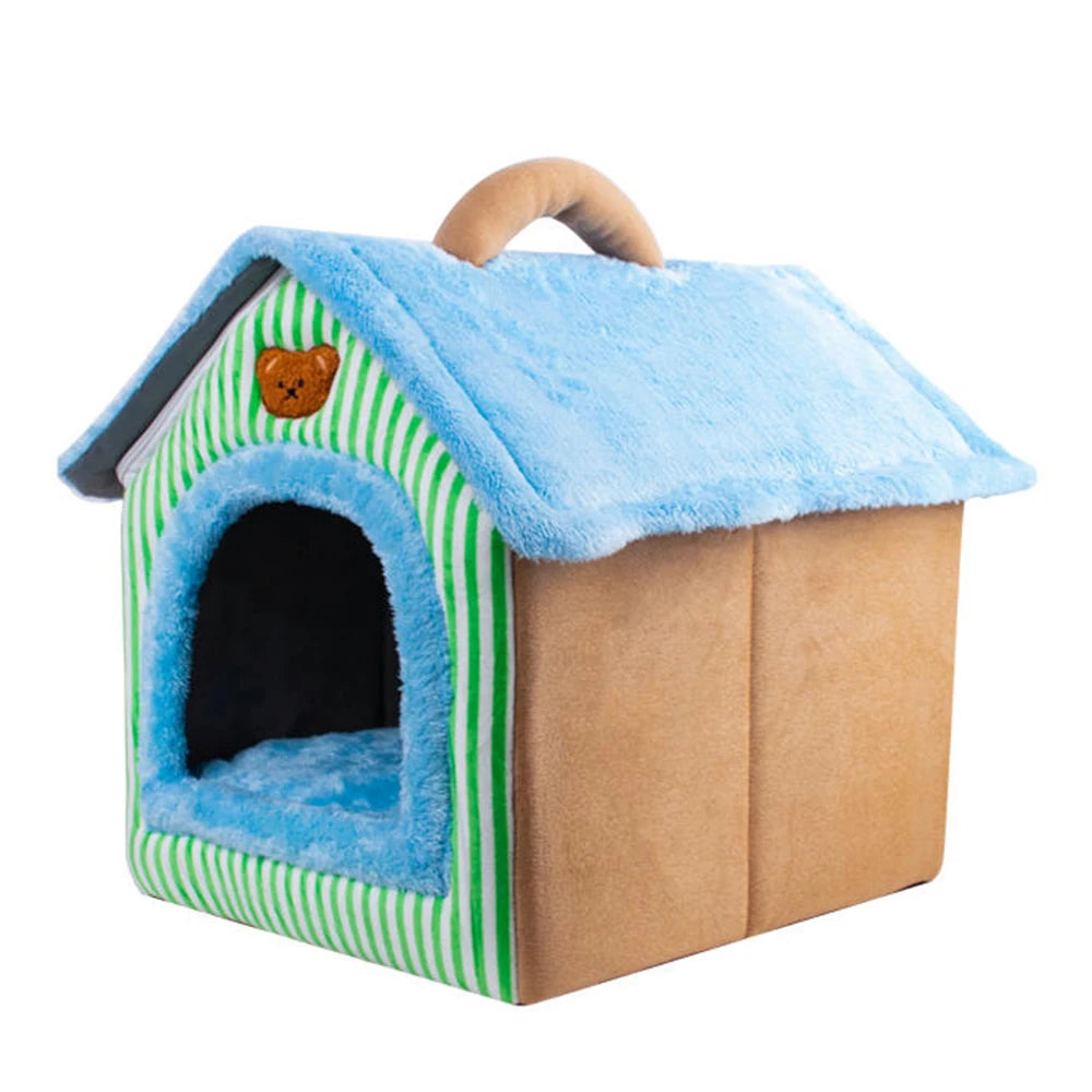 Foldable Pet House Removable Washable Bed for Cats and Small Dogs