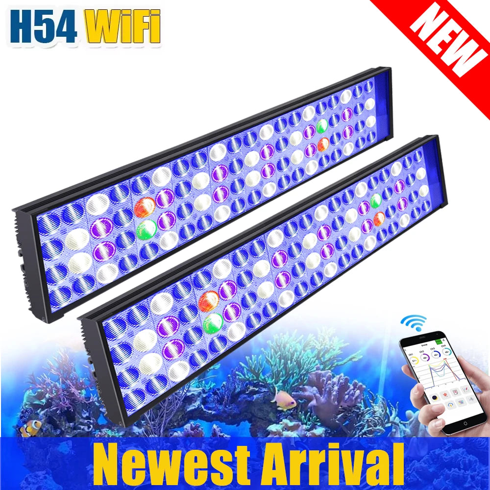 PopBloom WiFi Aquarium Light Full Spectrum For Reef Tanks
