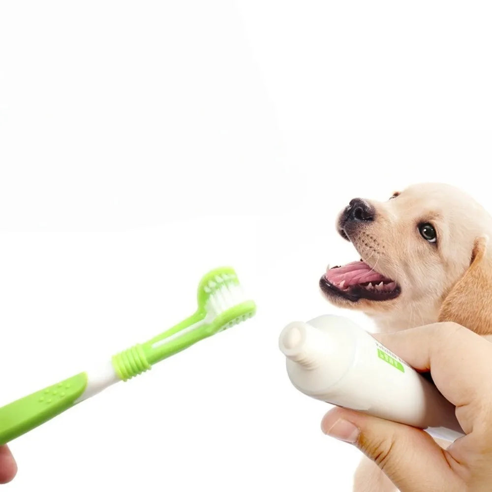 Three Sided Pet Toothbrush For Dogs And Cats Dental Care