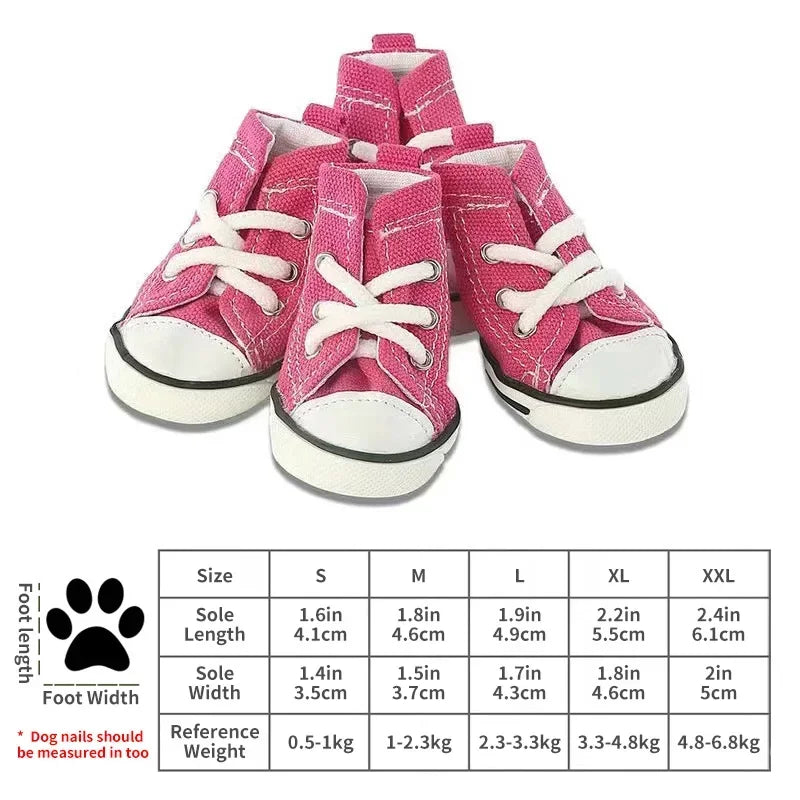 Pet Non Slip Denim Canvas Shoes For Dogs And Cats Universal Outdoor Breathable