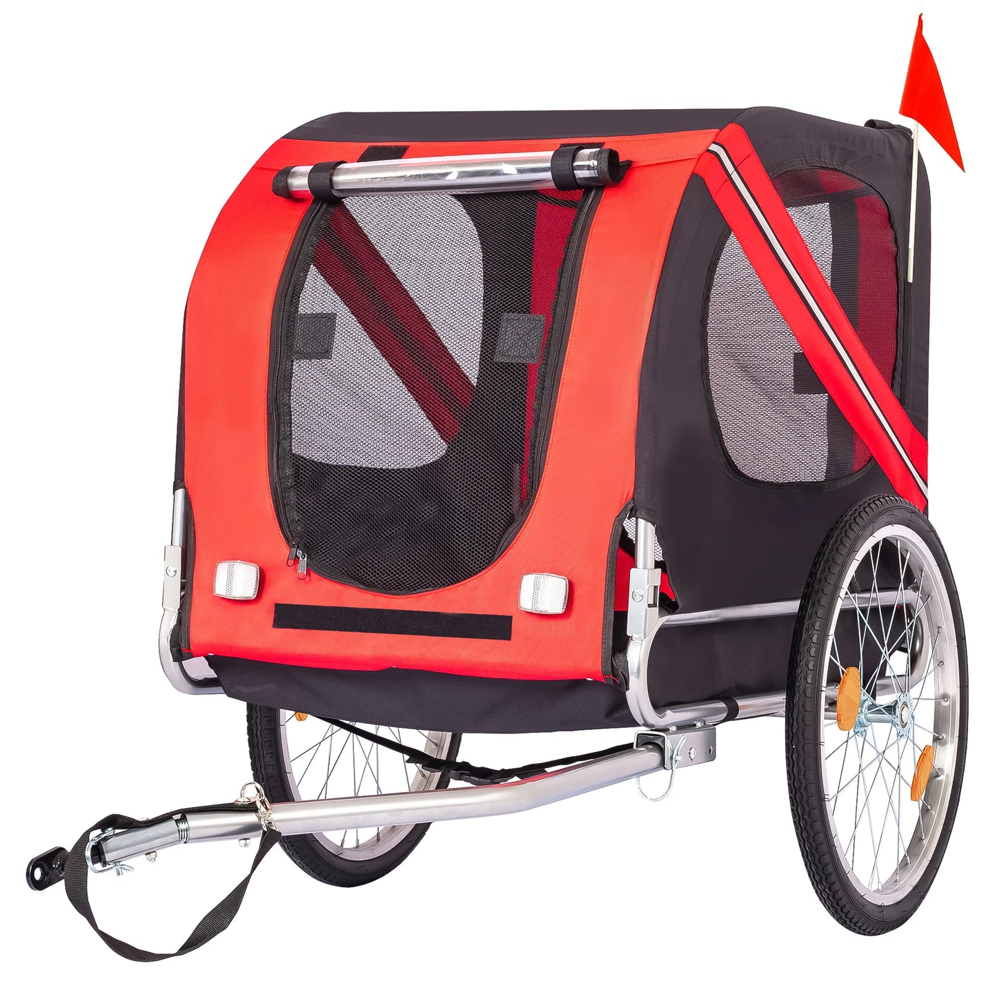 HiMISS Steel Dog Bike Trailer With Universal Coupler Pet Carrier