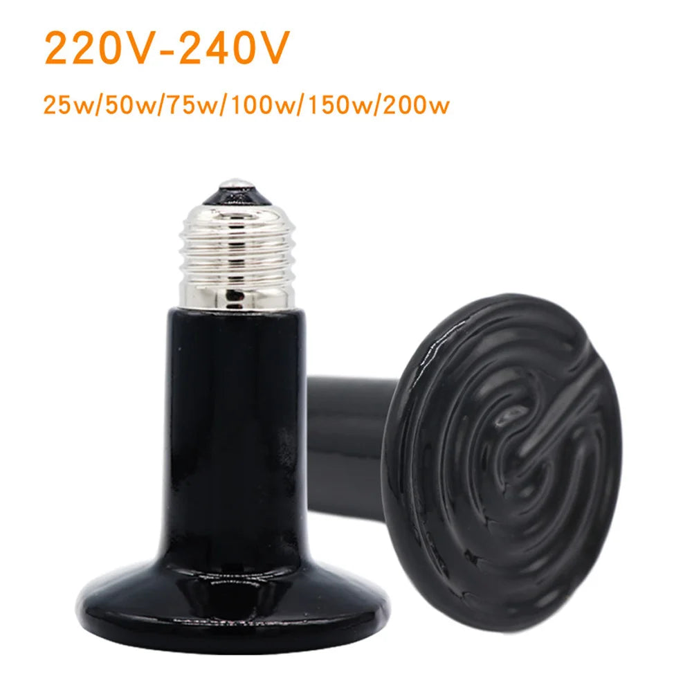 Far Infrared Ceramic Pet Heating Lamp 25W-200W for Reptiles and Turtles