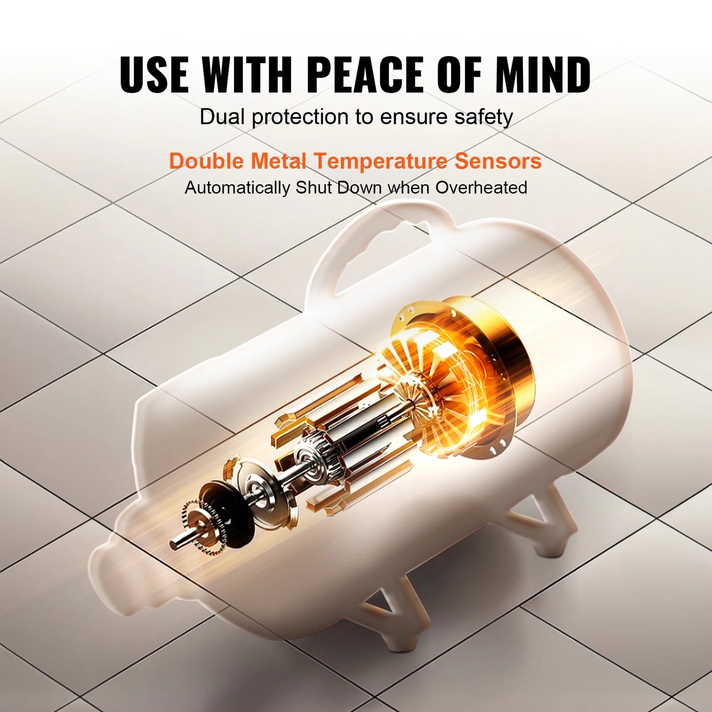 SucceBuy 2000W Dog Blow Dryer With Adjustable Speed Nozzle