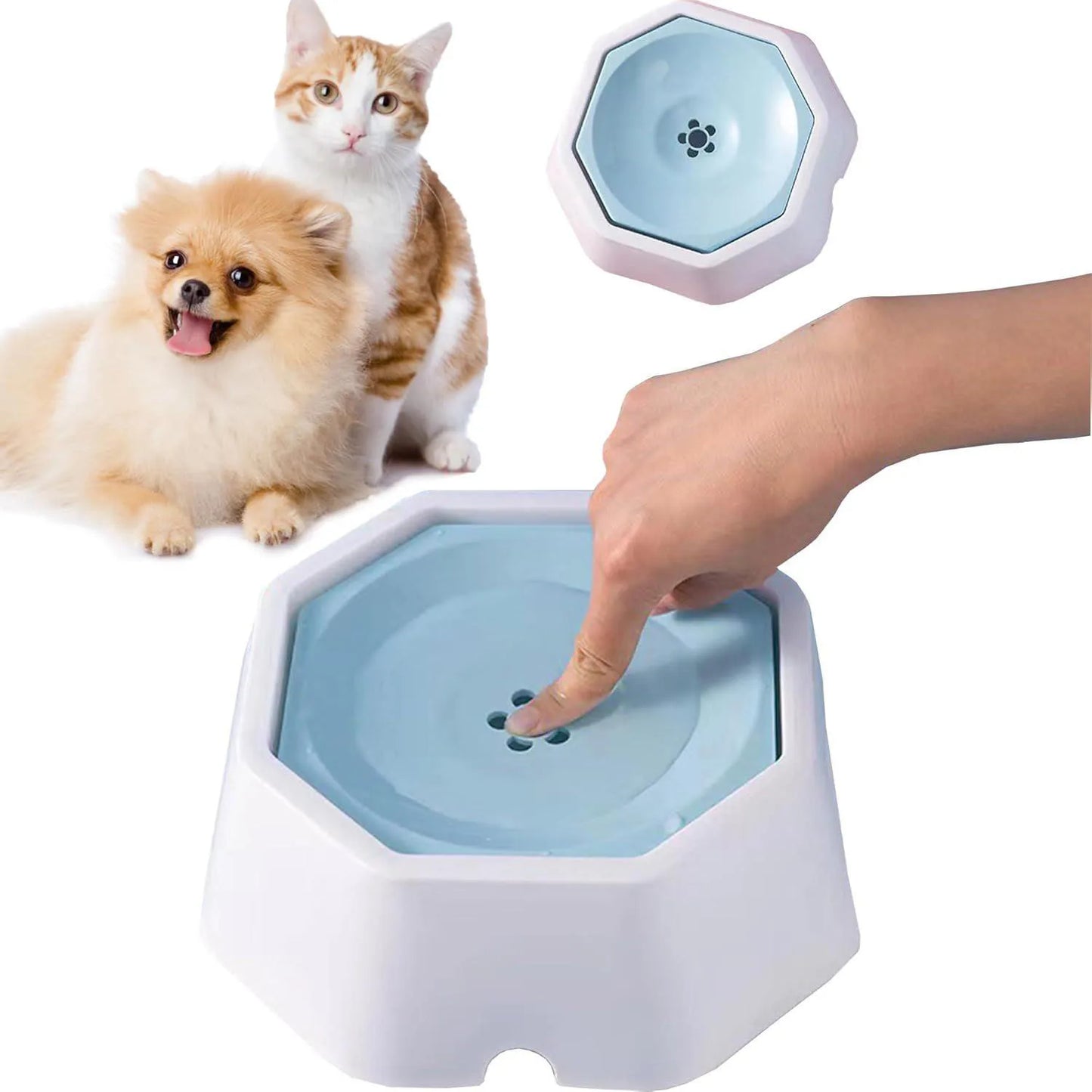 Dog Water Bowl,Splash-Free Pet WaterFeeder,Vehicle Carried Floating Bowl, NoSpill Cat Water Fountain for Car Travel, Dog Bowl Pet Floating Bowl Cat Dog Drinking Water Artifact Non-Wet Mouth Cat Bowl Pet Automatic Waterer