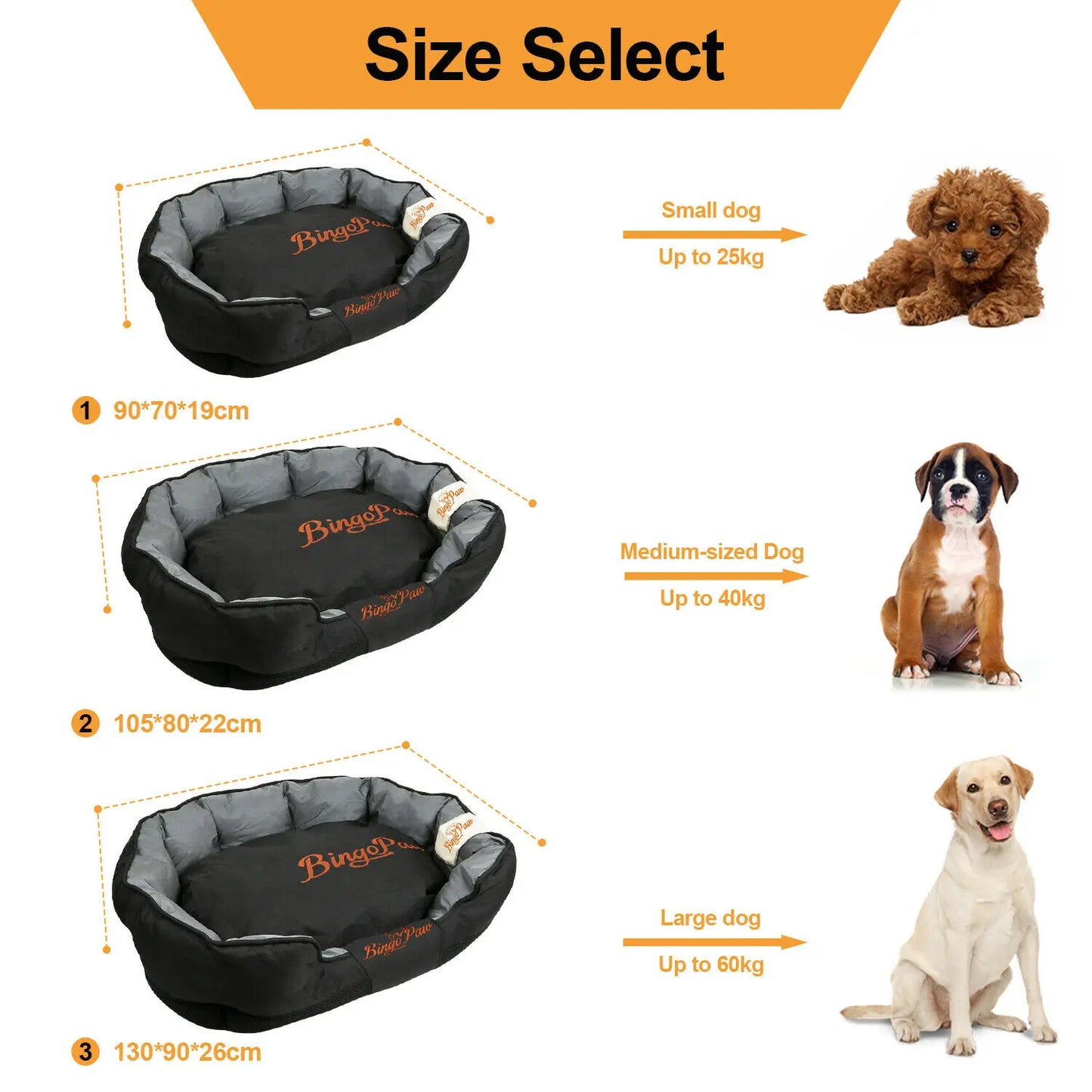 BINGOPAW Waterproof Orthopedic Dog Bed Mat Washable And Durable
