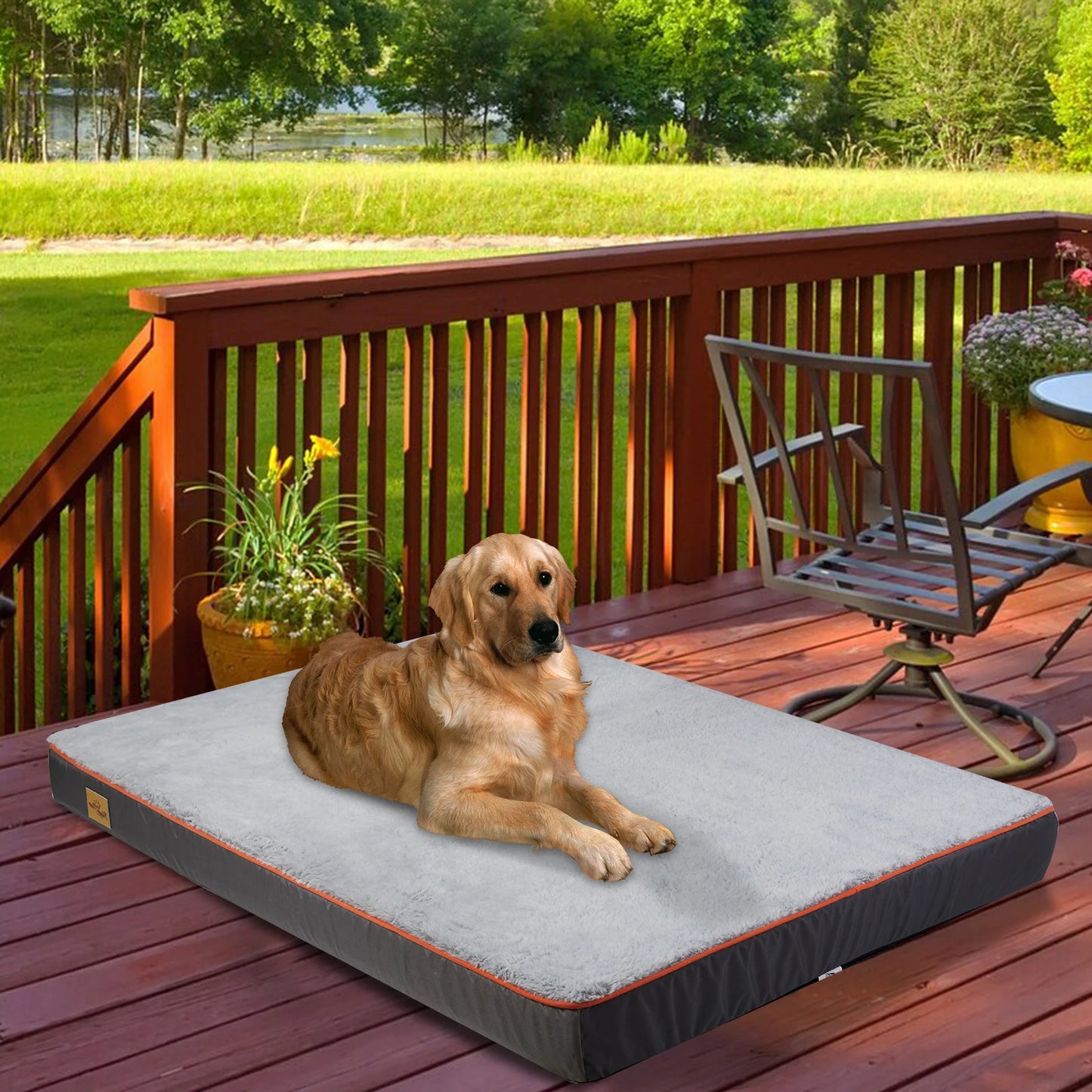 Bingopaw Orthopedic Memory Foam Dog Bed Waterproof Non Slip Removable Cover