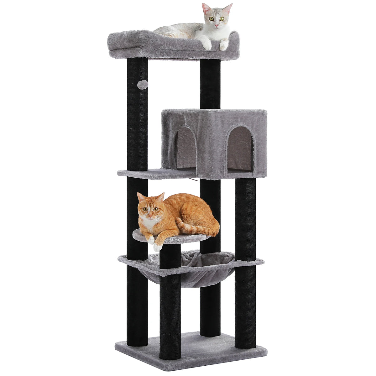 Pawz Road Heavy Duty Cat Tower Hammock Plush Scratching Post