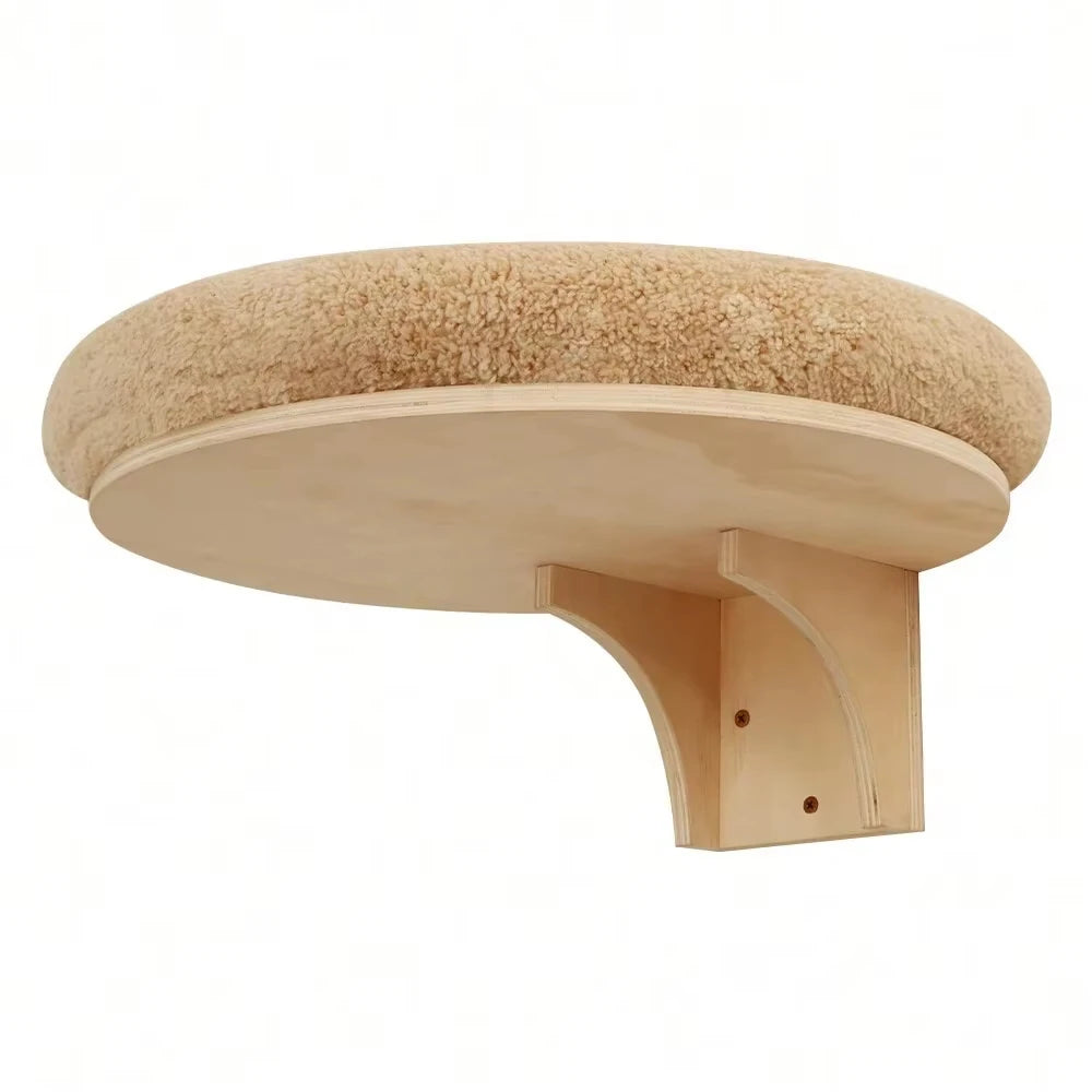 Wall Mounted Solid Pine Wood Cat Hammock Climbing Platform