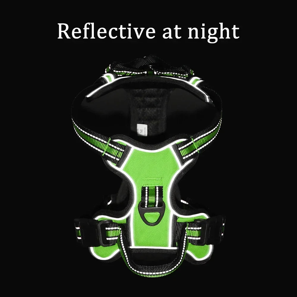 Nylon Reflective Adjustable No Pull Dog Harness Vest For All Dogs