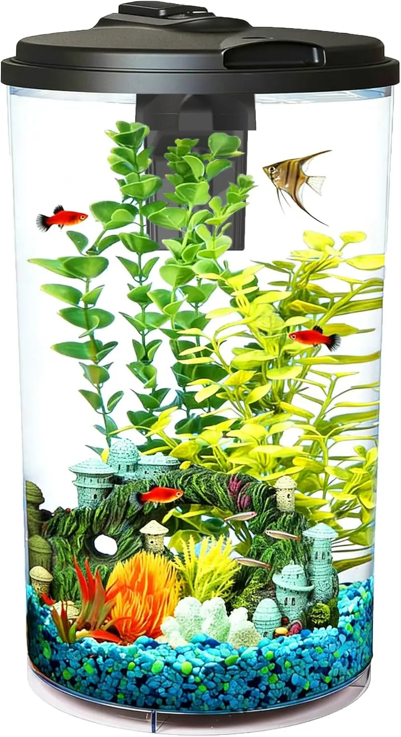 Complete Aquarium Kit With LED Lighting And Power Filter