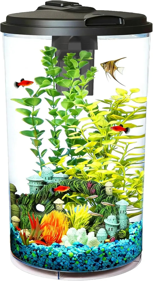 Complete Aquarium Kit With LED Lighting And Power Filter