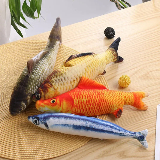 Cat Teasing Toy Simulation Fish Plush Chew Toy For Cats