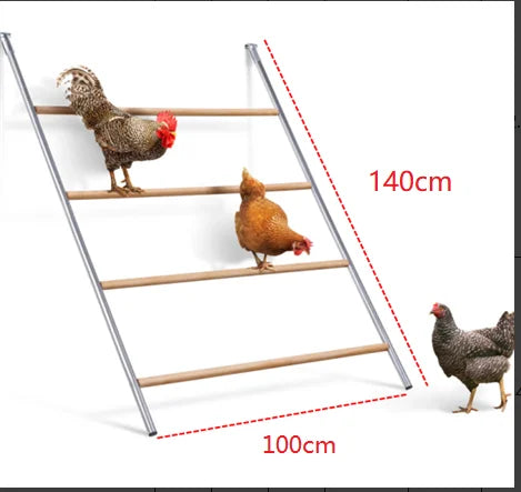 Chicken Perch For Coop With Ladder Design Weatherproof Roosting Bars
