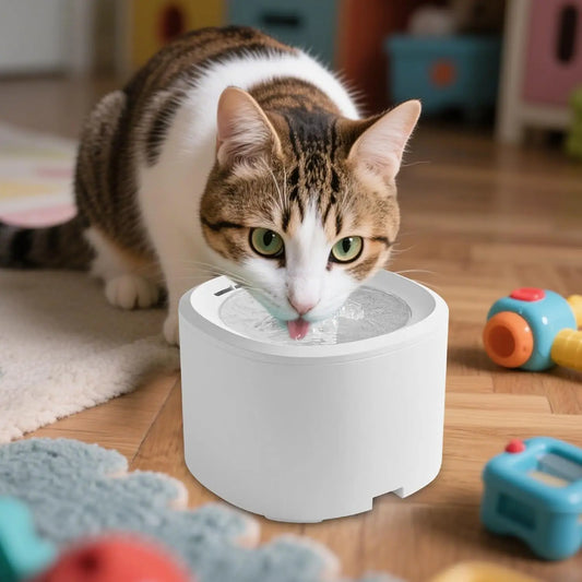 Cat Water Bowls Fountain - USB Powered Quiet Automatic Bowl | Cat Drinking Fountain Water Dispenser - for Kitten Puppy Dog Indoor Home Apartment Living Room Balcony
