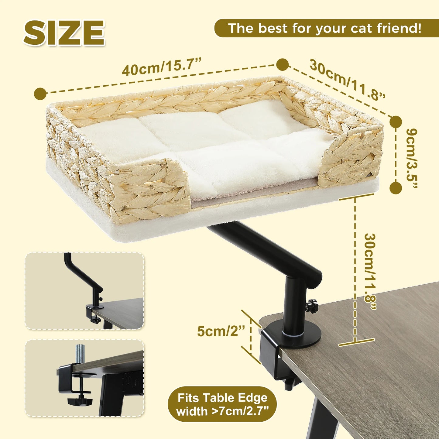 PAWZ Road Cat Desk Bed 360 Degree Rotatable Hammock Stand