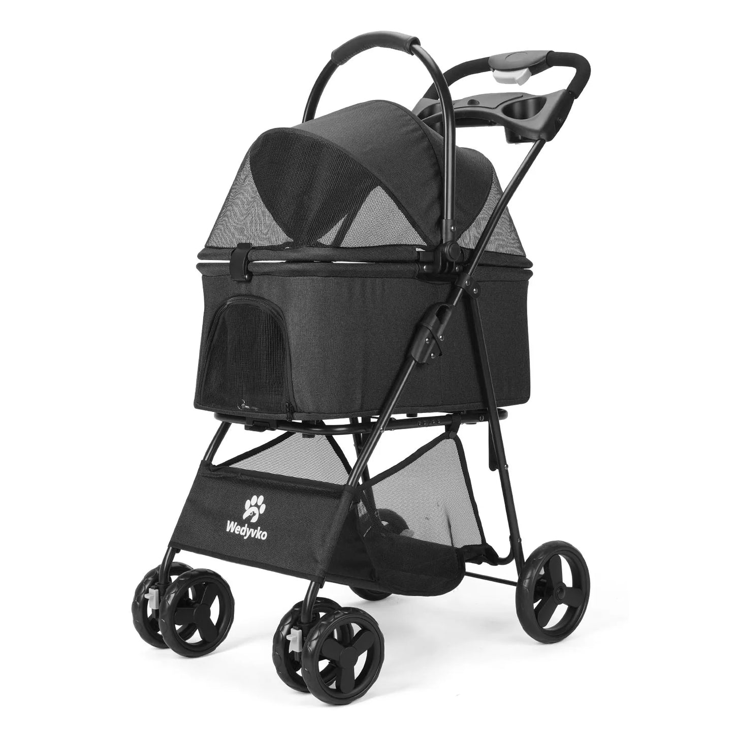 3 in 1 Pet Stroller With Removable Carrier All Terrain For Dogs And Cats