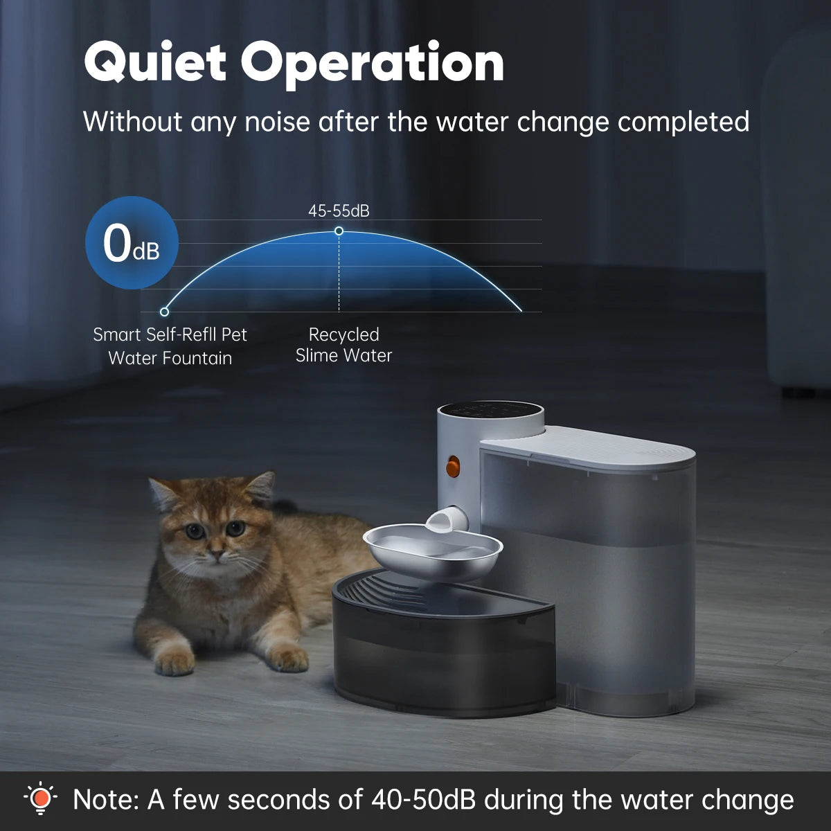 Booteely Automatic Wireless Stainless Steel Pet Water Dispenser
