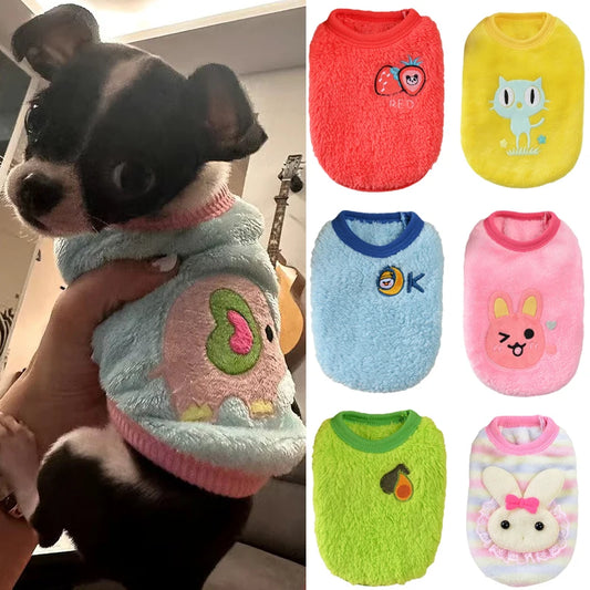 Soft Fleece Print Pullover Sweater For Dogs Winter Comfort