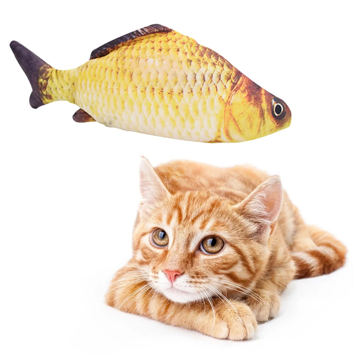USB Rechargeable Floppy Fish Cat Toy, Interactive Realistic Fish For Cats