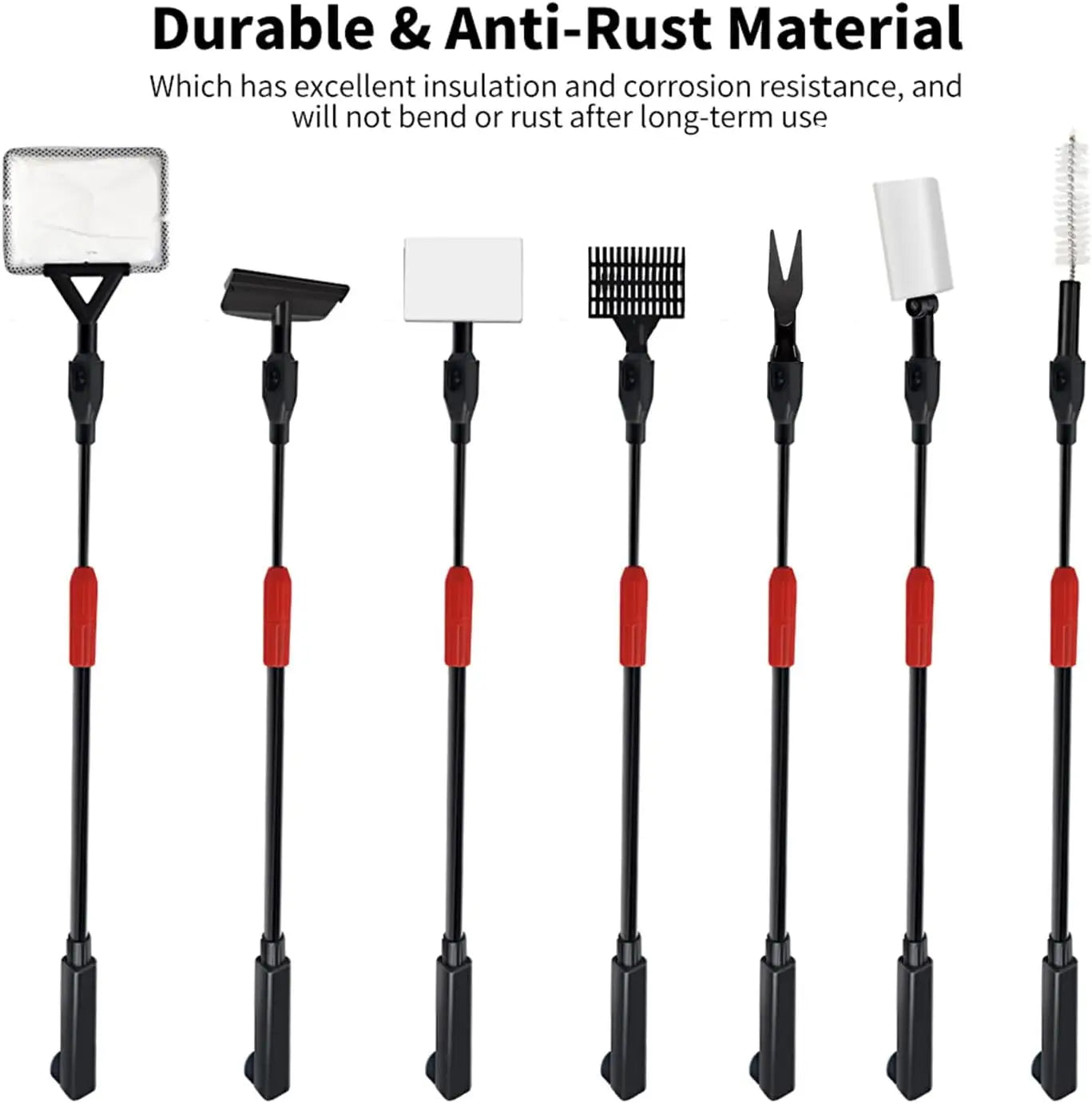 7-In-1 Aquarium Cleaning Kit With Adjustable Long Handle