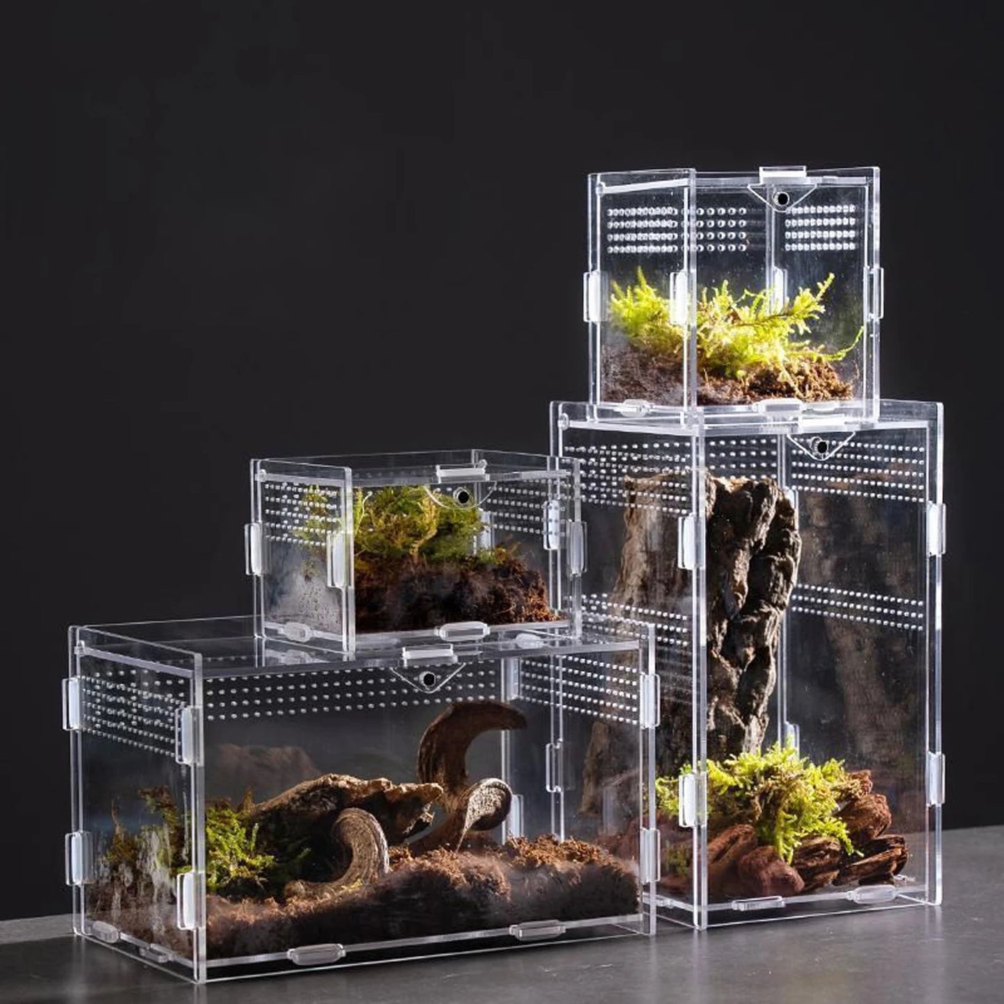 Acrylic Reptile Breeding Box Enclosure For Terrarium Habitat