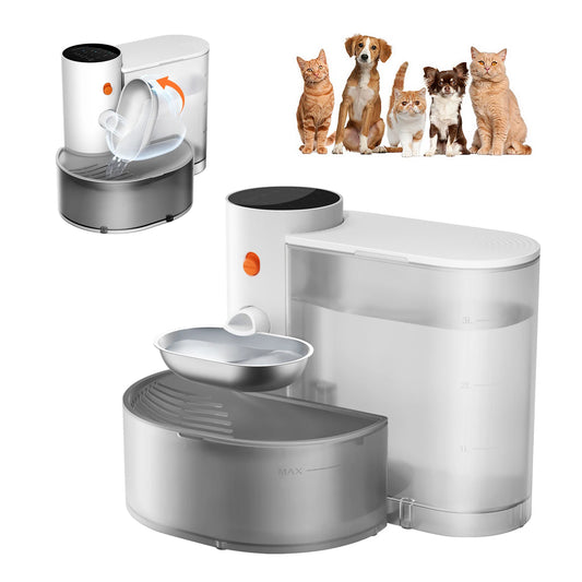 Booteely Automatic Wireless Stainless Steel Pet Water Dispenser