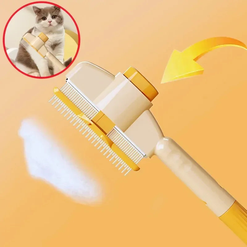 Self-Cleaning Dog Grooming Comb With One Button Massage Pet Hair Remover