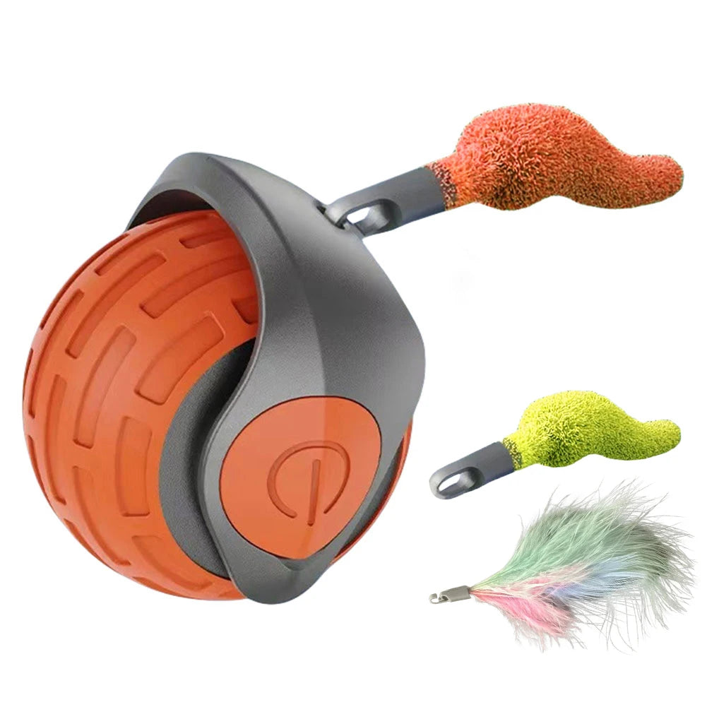 Shunmaii Cat Interactive Ball Toy Rechargeable Electric Teaser for Pets