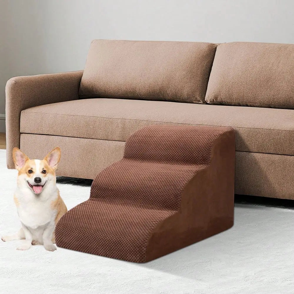 Soft Foam Pet Steps For Small Dogs Extra Wide Non Slip Ramp