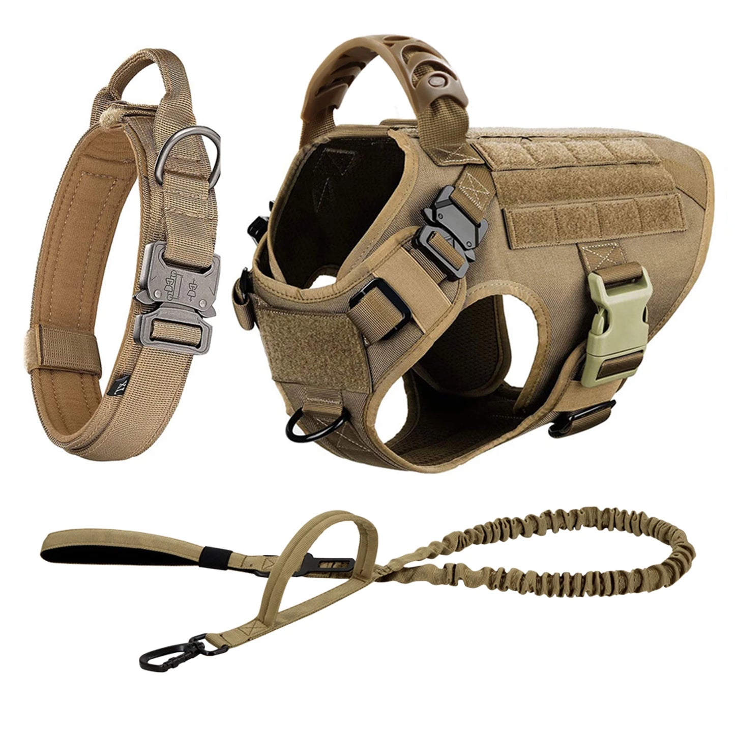 Dog Harness And Leash Set Padded Training Vest For German Shepherd Malinois