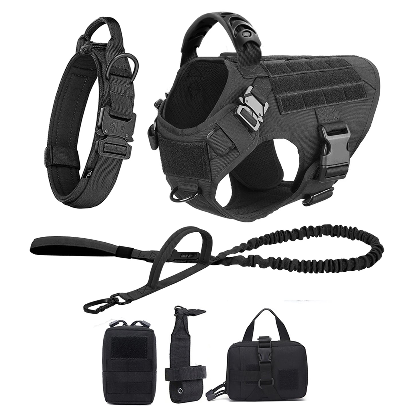 Dog Harness And Leash Set Padded Training Vest For German Shepherd Malinois