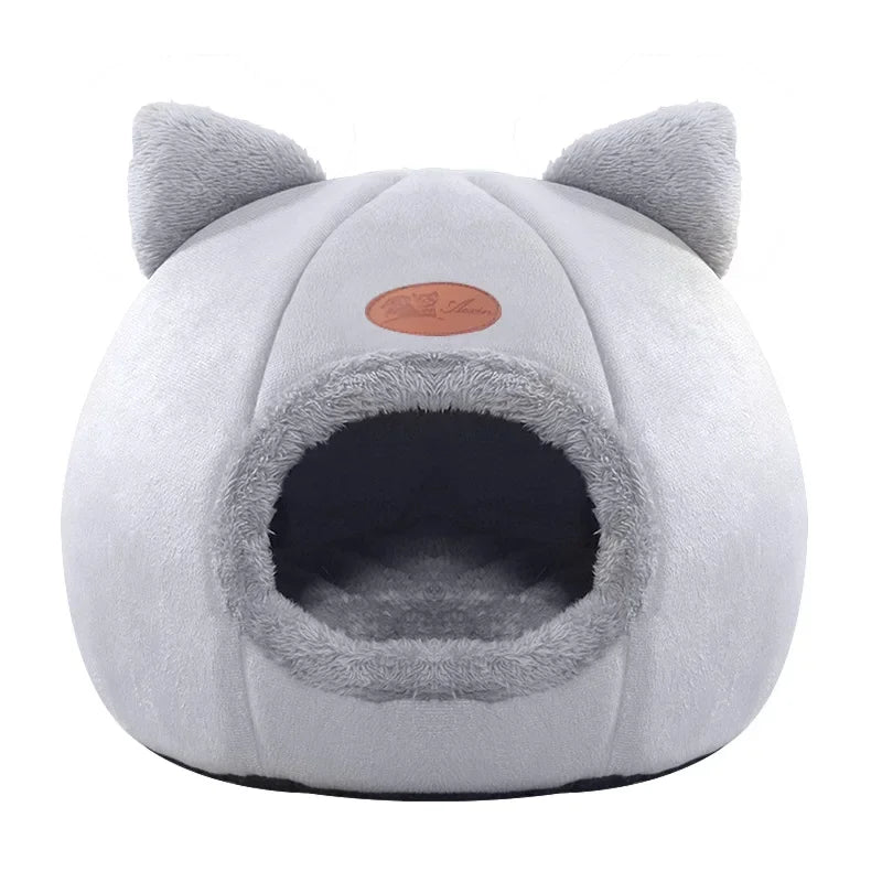 Deep Sleep Winter Cat Bed Cozy Cave Nest Indoor Pets