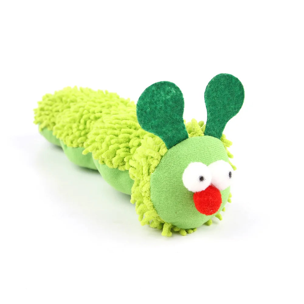 Caterpillar Cat Chew Toy With Catnip And Silvervine For Cats