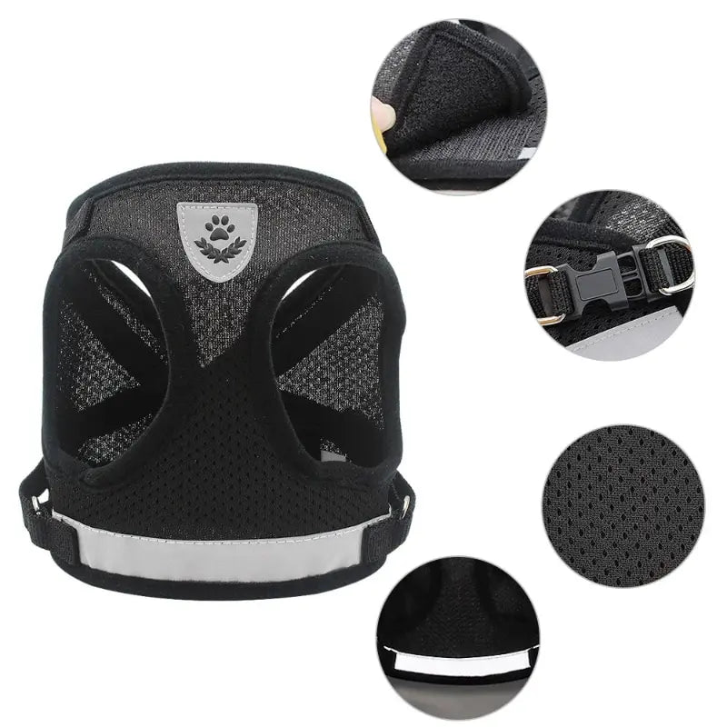 Dog Harness Vest Reflective Mesh Undershirt Adjustable Control