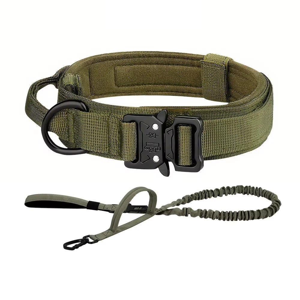 Dog Training Collar Adjustable Tactical Dog Collar And Leash Set Control Handle Pet Lead Collar For Small Big Dogs