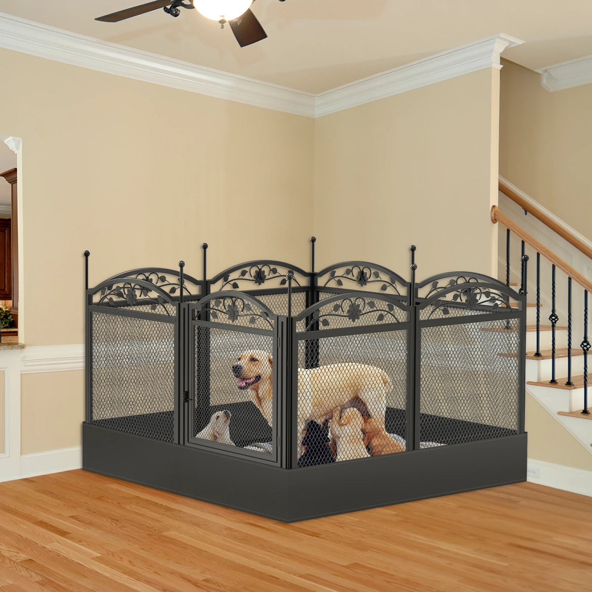 Bingopaw Heavy Duty Dog Playpen Indoor Outdoor Whelping Training