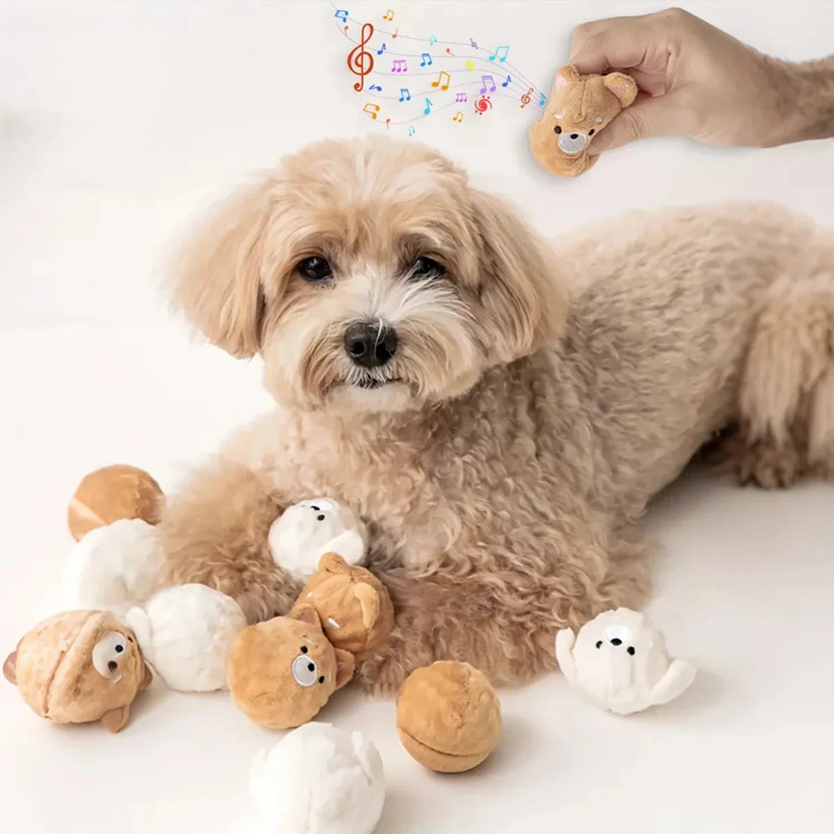 Squeaky Puppy Ball Toy Spiked Chew For Teeth Cleaning, Interactive
