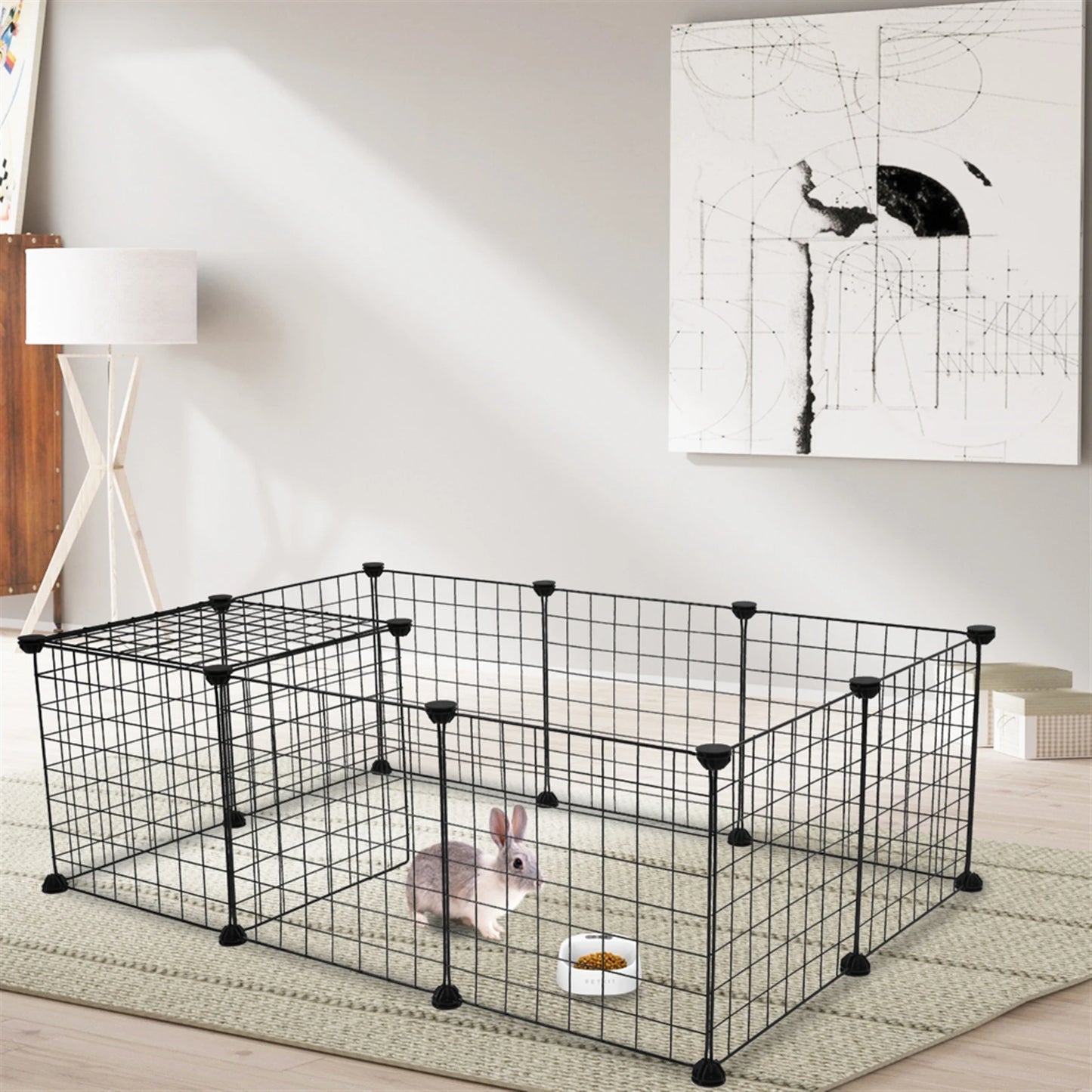 Portable Metal Pet Playpen Indoor Small Animals Guinea Pigs And Rabbits