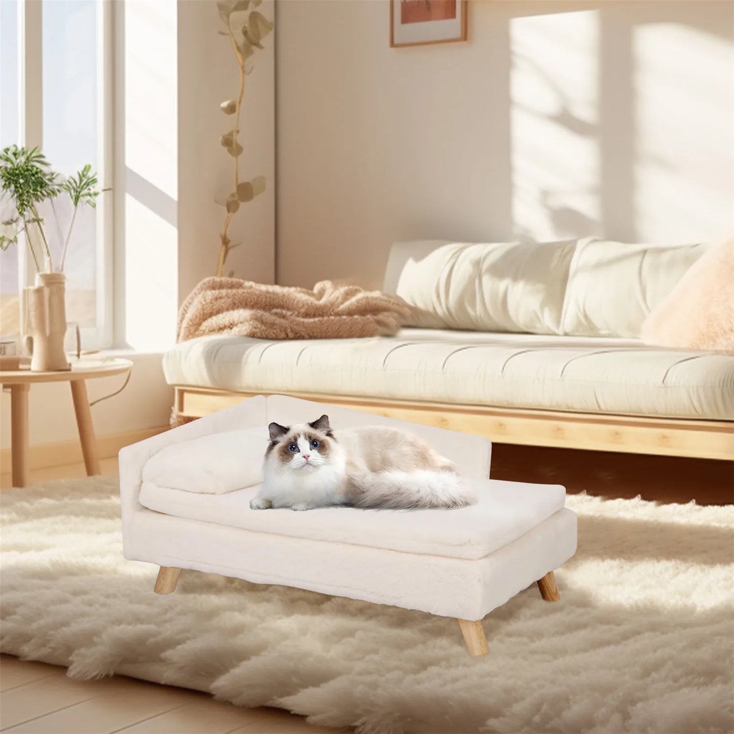 Bingopaw Waterproof Raised Pet Sofa Bed Lounger For Dogs And Cats