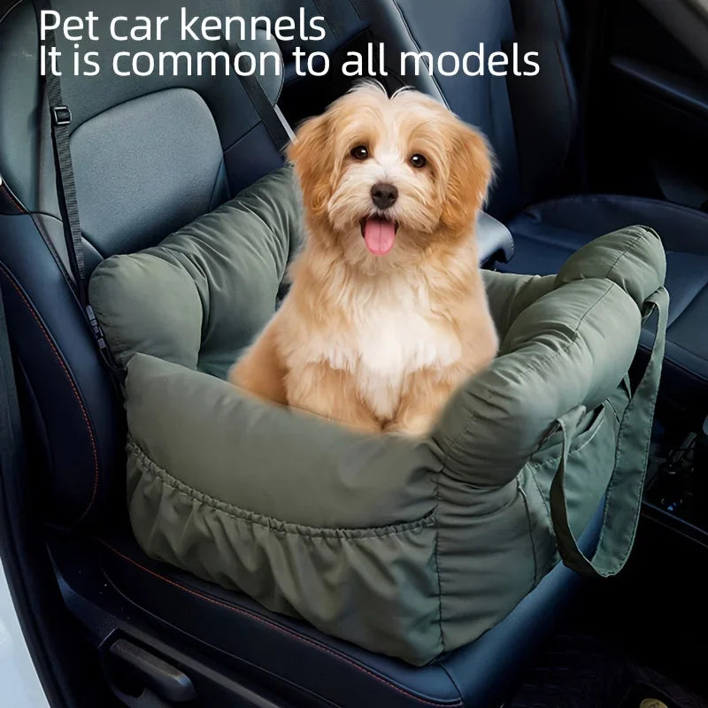 Non Slip Dog Car Seat With Safety Belt Washable Travel Bed