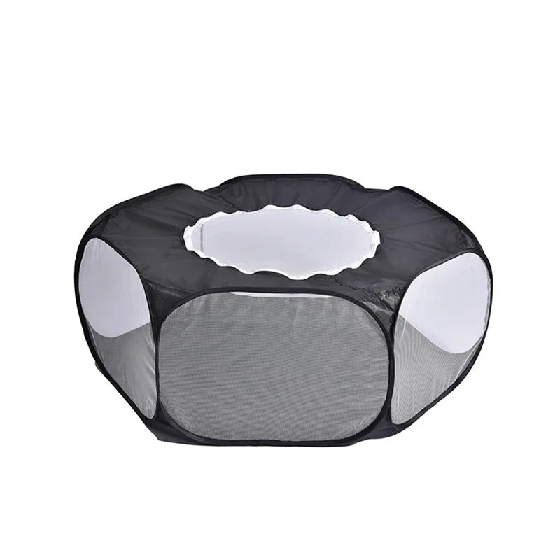 Portable Transparent Pet Cage Playpen Foldable For Dogs Cats Hamsters